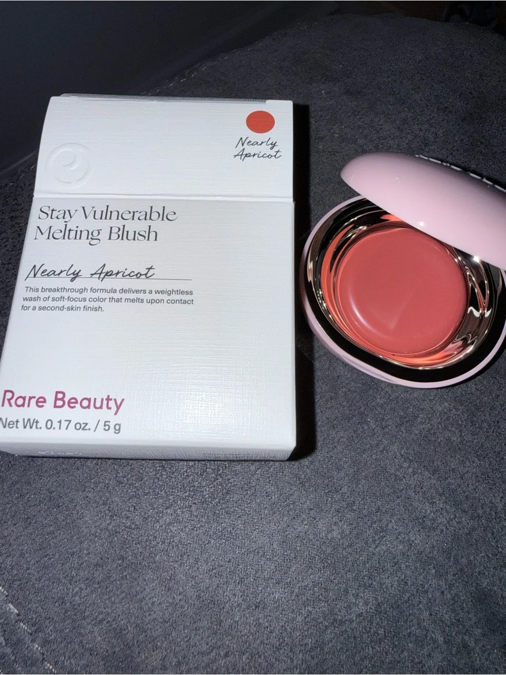 Rare Beauty Stay Vulnerable Melting Blush — Nearly Apricot Peach-Pink